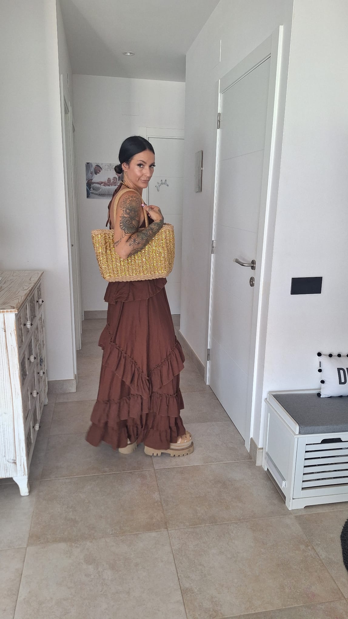 Vestido Long Brown Boho - Imagen 7