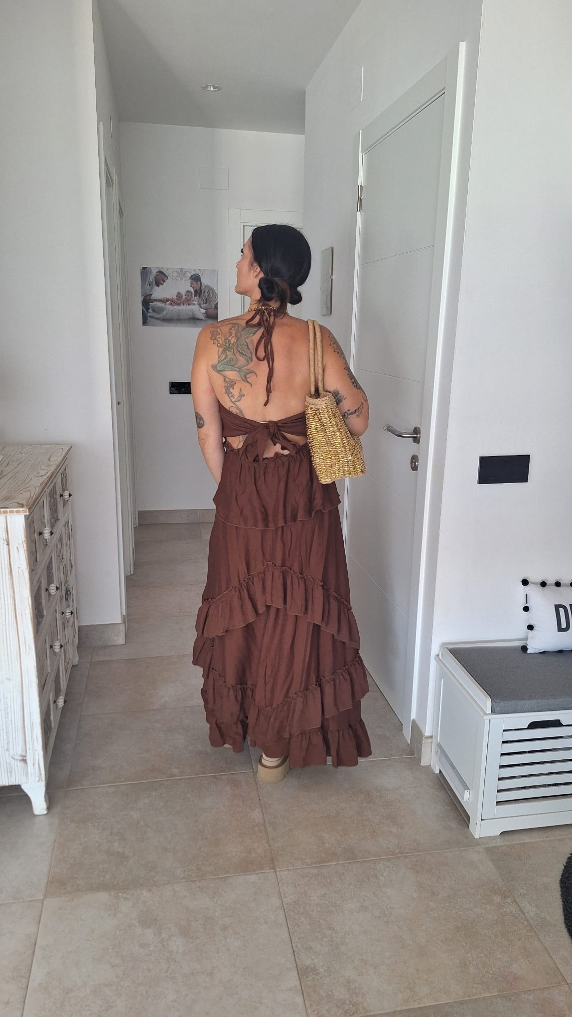 Vestido Long Brown Boho - Imagen 6
