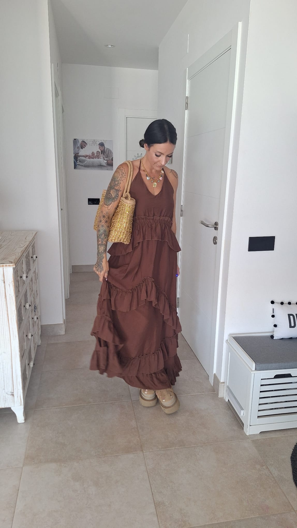 Vestido Long Brown Boho - Imagen 5