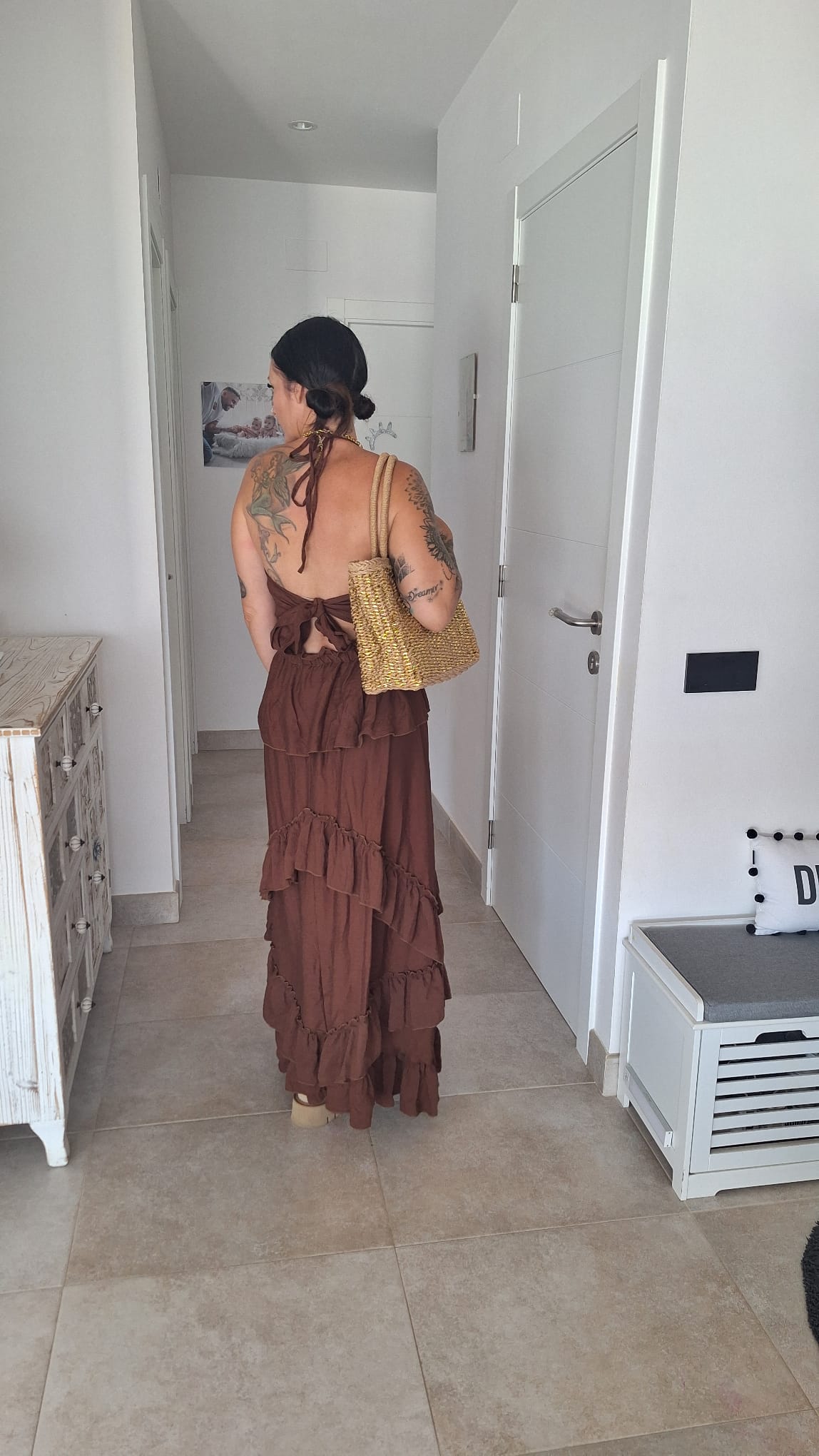 Vestido Long Brown Boho - Imagen 4